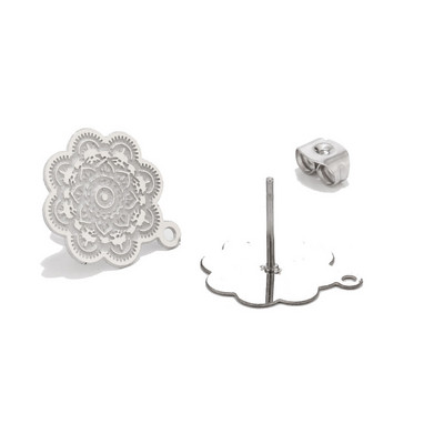 20 kom 15 mm boemski okrugli stupovi za naušnice, koncentrični krugovi, naušnice s nitnama u etničkom stilu Pronalaženje komponente nakita