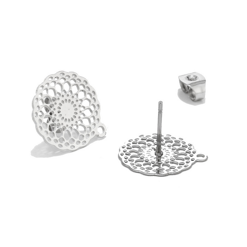 20 kom 15 mm boemski okrugli stupovi za naušnice, koncentrični krugovi, naušnice s nitnama u etničkom stilu Pronalaženje komponente nakita