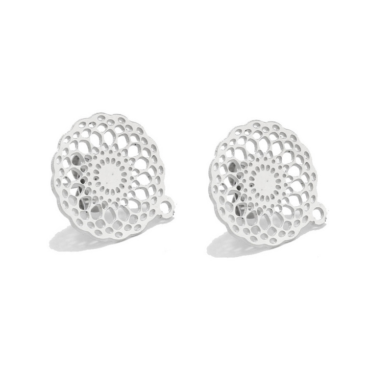 20 kom 15 mm boemski okrugli stupovi za naušnice, koncentrični krugovi, naušnice s nitnama u etničkom stilu Pronalaženje komponente nakita