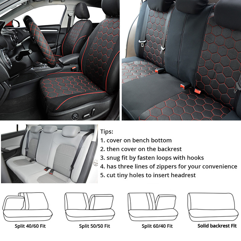 Καλύμματα καθισμάτων Jacquard Fabric For Mazdu 6 GJ Ford Mondeo For 2011 Honda For VAZ 2110