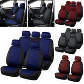 9kom Kompletna navlaka za autosjedalicu, prednja i stražnja podijeljena klupa, zaštita i dizajn, zračni jastuk Carstyling, univerzalna za automobile, kamione, kombije, SUV