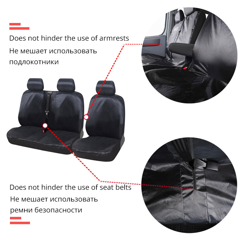 Novi stil Vodootporna navlaka za autosjedalicu Transit Prilagođene navlake za sjedala 1+2 Dizajnirane da odgovaraju Ford Fiat Scudo 2014 Gazelle Opel Antara VWT4