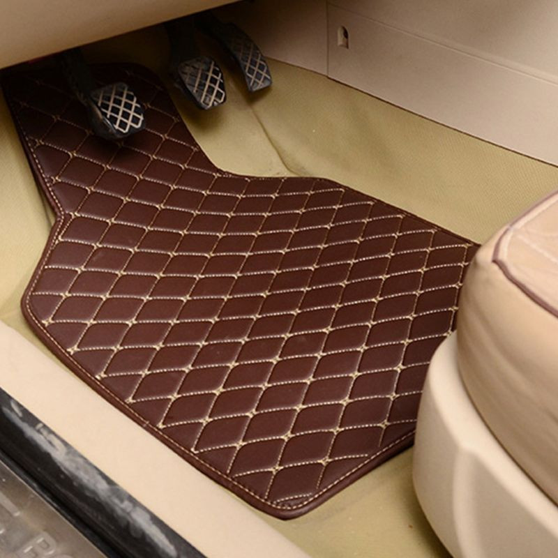 4Pcs PU kožne podnice za automobile Vodootporne jastučiće za noge Zaštitnik Protuklizne prednje i stražnje prostirke Set za SUV F19A