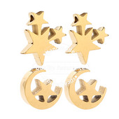 5 komada zlatnih privjesaka sa šarmom od nehrđajućeg čelika, mjesečeve zvijezde za DIY ženske ogrlice, pribor za izradu nakita