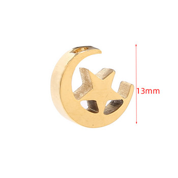 5 τμχ Ανοξείδωτα χρυσά μενταγιόν Moon Star Charm για DIY Γυναικεία Κολιέ Κοσμήματα Προμήθειες Κατασκευής