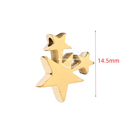5 komada zlatnih privjesaka sa šarmom od nehrđajućeg čelika, mjesečeve zvijezde za DIY ženske ogrlice, pribor za izradu nakita