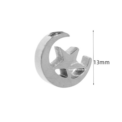 5 komada zlatnih privjesaka sa šarmom od nehrđajućeg čelika, mjesečeve zvijezde za DIY ženske ogrlice, pribor za izradu nakita