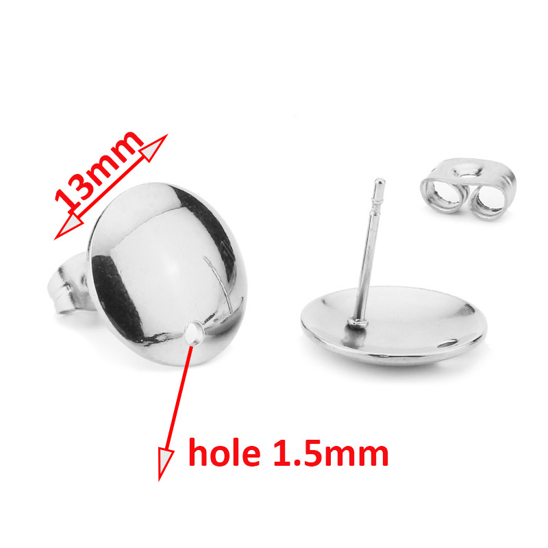 20 kom/lot nehrđajuće pravokutne naušnice s naušnicama s petljom, ručno izrađenim komponentama baze za uho