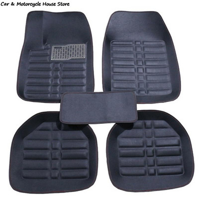 5pcs Auto Floor Mats Foot Rugs Carpets Car Styling For Duster Premium Full Set Carpet Floor Mat Leather Car Accessories