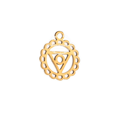 10 komada nehrđajućeg čelika izdubljeni trokut cvijet zvijezda šarm privjesci 15 mm zlatni DIY obrtnički šarm nalazi za izradu nakita