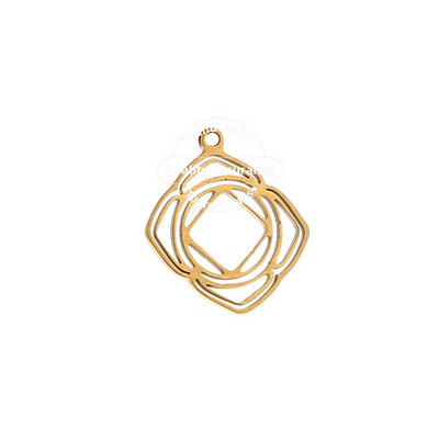 10 komada nehrđajućeg čelika izdubljeni trokut cvijet zvijezda šarm privjesci 15 mm zlatni DIY obrtnički šarm nalazi za izradu nakita