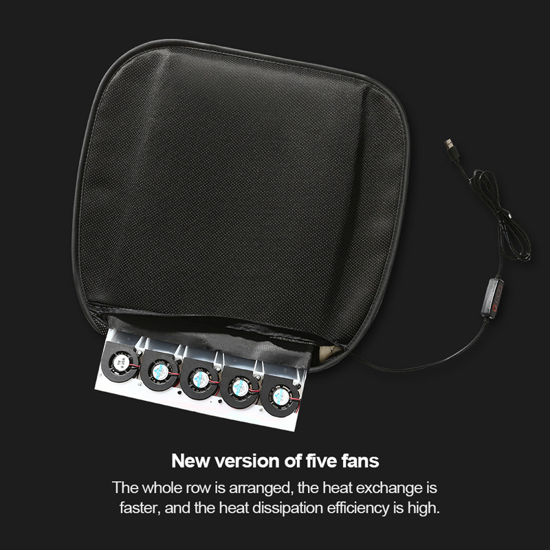 Suvine hingav jääst siidist istmepadi Ventilatsiooniga istmepadi USB-pistikuga autole Universaalsed autod istmepadi Autosisustus