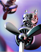 Novi automobil Aromaterapija Metoda galvanizacije Pas za borbu Propeler Pilot Otvor za zrak Čvrsti parfem Osvježivač Dodaci za interijer