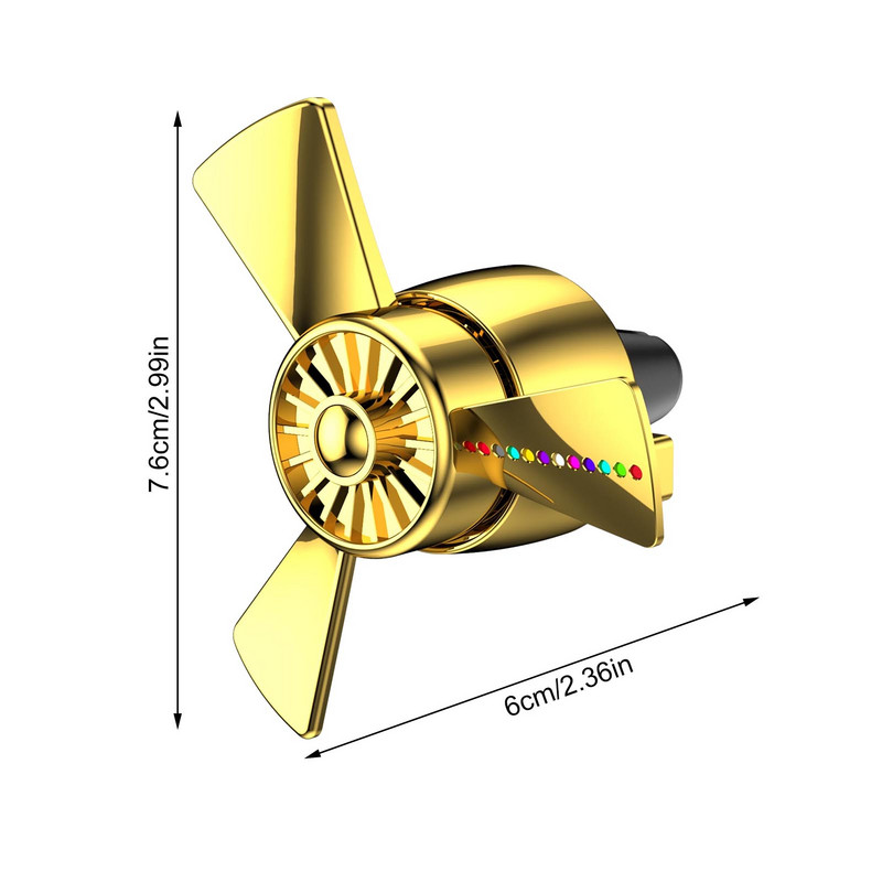Osvježivači zraka za automobil s propelerom s LED svjetlom, difuzor za automobil, stezaljka za ventilacijski otvor, osvježivači zraka za automobil, pročišćivač zraka, eliminator dima, eliminator mirisa, poklon sv.