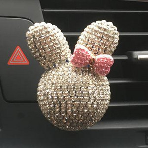 Πολύχρωμοι μεταλλικοί φιόγκοι και κουνέλια Στυλ αυτοκινήτου Κλιπ αρώματος Γυναικεία διακόσμηση κλιματιστικού αυτοκινήτου Άρωμα αυτοκινήτου Αποσμητικό αέρα