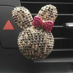 Πολύχρωμοι μεταλλικοί φιόγκοι και κουνέλια Στυλ αυτοκινήτου Κλιπ αρώματος Γυναικεία διακόσμηση κλιματιστικού αυτοκινήτου Άρωμα αυτοκινήτου Αποσμητικό αέρα