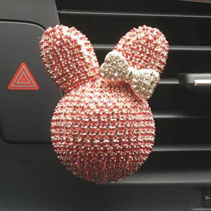 Πολύχρωμοι μεταλλικοί φιόγκοι και κουνέλια Στυλ αυτοκινήτου Κλιπ αρώματος Γυναικεία διακόσμηση κλιματιστικού αυτοκινήτου Άρωμα αυτοκινήτου Αποσμητικό αέρα