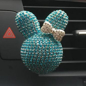 Πολύχρωμοι μεταλλικοί φιόγκοι και κουνέλια Στυλ αυτοκινήτου Κλιπ αρώματος Γυναικεία διακόσμηση κλιματιστικού αυτοκινήτου Άρωμα αυτοκινήτου Αποσμητικό αέρα