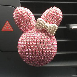 Πολύχρωμοι μεταλλικοί φιόγκοι και κουνέλια Στυλ αυτοκινήτου Κλιπ αρώματος Γυναικεία διακόσμηση κλιματιστικού αυτοκινήτου Άρωμα αυτοκινήτου Αποσμητικό αέρα