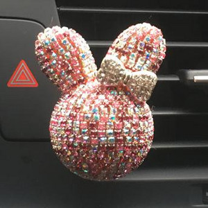 Πολύχρωμοι μεταλλικοί φιόγκοι και κουνέλια Στυλ αυτοκινήτου Κλιπ αρώματος Γυναικεία διακόσμηση κλιματιστικού αυτοκινήτου Άρωμα αυτοκινήτου Αποσμητικό αέρα