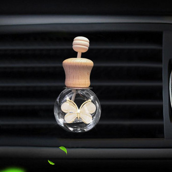Κρεμαστό άρωμα αυτοκινήτου Διακοσμητικό εσωτερικό γυάλινο μπουκάλι για αρωματοθεραπεία αυτοκινήτου Butterfly Car-styling