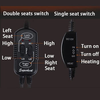 12V Отопляема калъфка за седалка за кола Бързо загряваща възглавница за седалка за зимата Топла седалка Автомобилни аксесоари Вътрешен нагревател Универсален