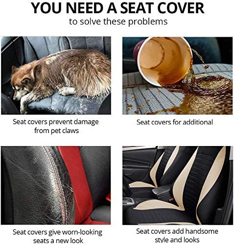 AUTOYOUTH Auto Presvlake za prednja sjedala Presvlake za sjedala Zaštitne navlake za sjedala Univerzalne navlake za sjedala za sedan kamion SUV-4 boje