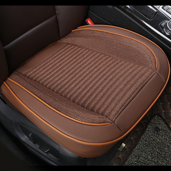 3D кожена калъфка за столче за кола Лен Универсална дишаща защитна възглавница за повечето седани SUV Авто интериорни аксесоари