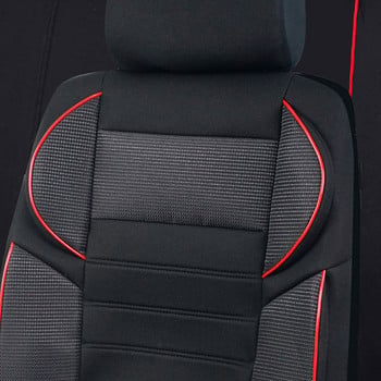AUTO PLUS Универсални спортни калъфи за автомобилни седалки 5D дизайн Дишаща мрежа BK плат Калъфи за автомобилни седалки Възглавница, подходяща за повечето автомобили SUV Ван