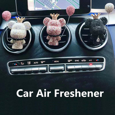 Novi Charm Bear Air Ball Osvježivači Ukrasi Kreativni Crystal Diamond Decoration Outlet Auto Airball Dodaci za aromaterapiju