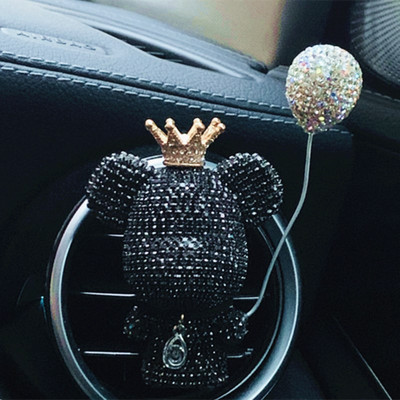Novi Charm Bear Air Ball Osvježivači Ukrasi Kreativni Crystal Diamond Decoration Outlet Auto Airball Dodaci za aromaterapiju