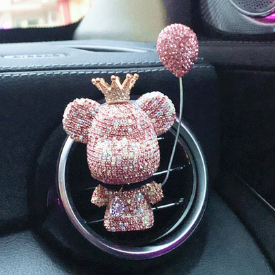 Novi Charm Bear Air Ball Osvježivači Ukrasi Kreativni Crystal Diamond Decoration Outlet Auto Airball Dodaci za aromaterapiju