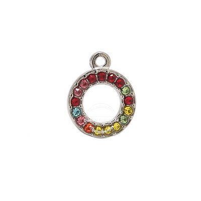 5 komada šupljih kružnih privjesaka od nehrđajućeg čelika, zlatnih privjesaka za rođendanske kamenčiće za izradu ogrlica s naušnicama