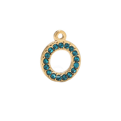 5 komada šupljih kružnih privjesaka od nehrđajućeg čelika, zlatnih privjesaka za rođendanske kamenčiće za izradu ogrlica s naušnicama