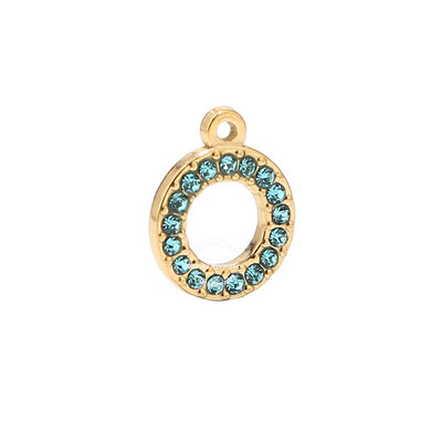 5 komada šupljih kružnih privjesaka od nehrđajućeg čelika, zlatnih privjesaka za rođendanske kamenčiće za izradu ogrlica s naušnicama