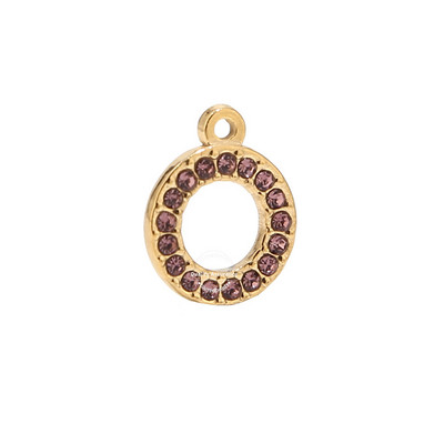 5 komada šupljih kružnih privjesaka od nehrđajućeg čelika, zlatnih privjesaka za rođendanske kamenčiće za izradu ogrlica s naušnicama