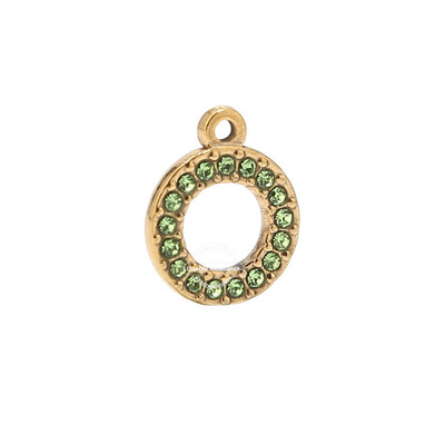 5 komada šupljih kružnih privjesaka od nehrđajućeg čelika, zlatnih privjesaka za rođendanske kamenčiće za izradu ogrlica s naušnicama