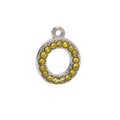 5 komada šupljih kružnih privjesaka od nehrđajućeg čelika, zlatnih privjesaka za rođendanske kamenčiće za izradu ogrlica s naušnicama