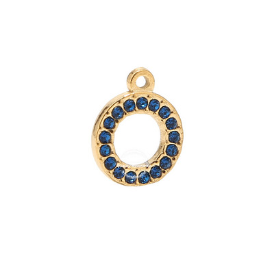 5 komada šupljih kružnih privjesaka od nehrđajućeg čelika, zlatnih privjesaka za rođendanske kamenčiće za izradu ogrlica s naušnicama