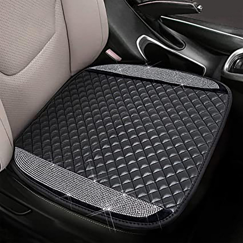 Spīdīgs universāls automašīnas sēdekļa pārsegs Bling auto salona daļas Elpojošs priekšējais sēdekļa spilvens Non-Silp automašīnas sēdekļa pārsegs automašīnu piederumi