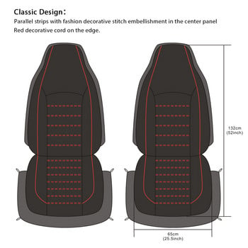 AUTOYOUTH PU кожени калъфи за седалки за кола Цяла седалка за кофа за Toyota Corolla за Peugeot 107 за Toyota Rav4 Черно с червено