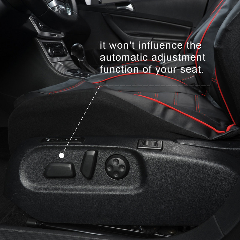 AUTOYOUTH PU odiniai pilni automobilio sėdynių užvalkalai, visa sėdynė, skirta kibirui Toyota Corolla, skirta Peugeot 107, skirta Toyota Rav4 juoda su raudona