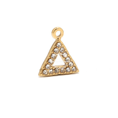 5 komada šupljih trokutastih privjesaka od nehrđajućeg čelika 13X15 mm, zlatnih privjesaka za naušnice, izrada ogrlica, nalaza od perli