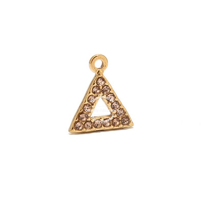 5 komada šupljih trokutastih privjesaka od nehrđajućeg čelika 13X15 mm, zlatnih privjesaka za naušnice, izrada ogrlica, nalaza od perli