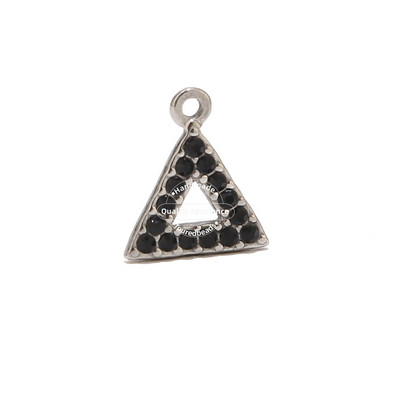 5 komada šupljih trokutastih privjesaka od nehrđajućeg čelika 13X15 mm, zlatnih privjesaka za naušnice, izrada ogrlica, nalaza od perli