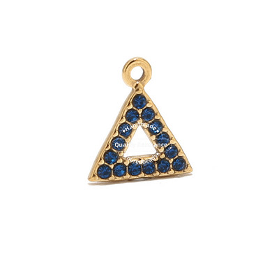 5 komada šupljih trokutastih privjesaka od nehrđajućeg čelika 13X15 mm, zlatnih privjesaka za naušnice, izrada ogrlica, nalaza od perli