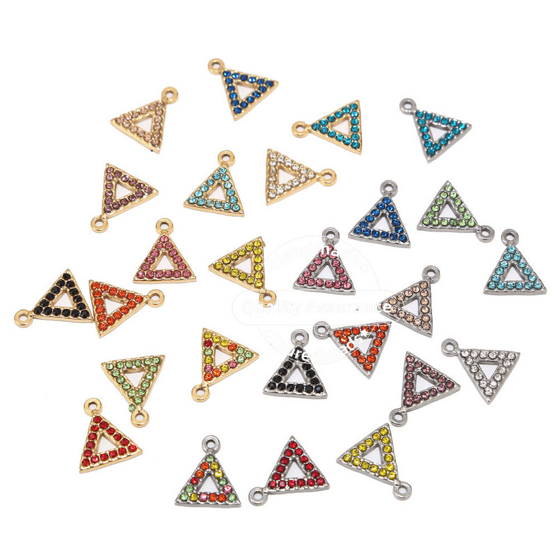 5 komada šupljih trokutastih privjesaka od nehrđajućeg čelika 13X15 mm, zlatnih privjesaka za naušnice, izrada ogrlica, nalaza od perli