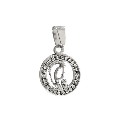 5 komada pozlaćenih kristalno popločanih nehrđajućih čelika Marina Djevice Marije Guadalupe šarm privjesci za DIY izradu ženskih ogrlica