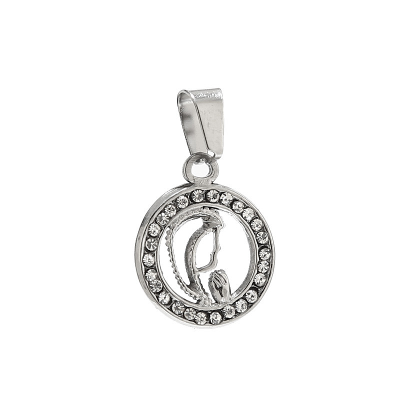 5 komada pozlaćenih kristalno popločanih nehrđajućih čelika Marina Djevice Marije Guadalupe šarm privjesci za DIY izradu ženskih ogrlica