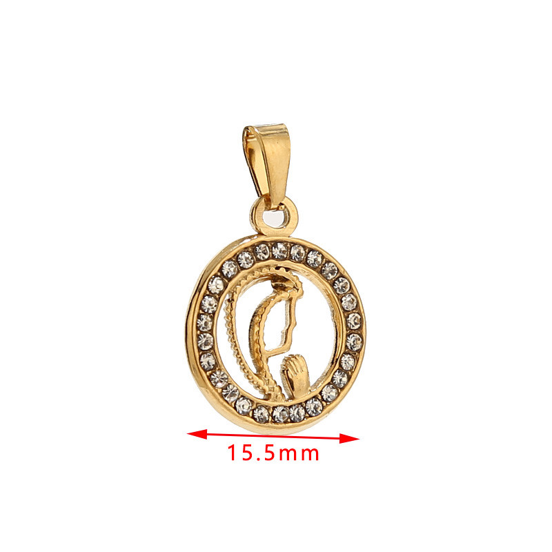 5 komada pozlaćenih kristalno popločanih nehrđajućih čelika Marina Djevice Marije Guadalupe šarm privjesci za DIY izradu ženskih ogrlica